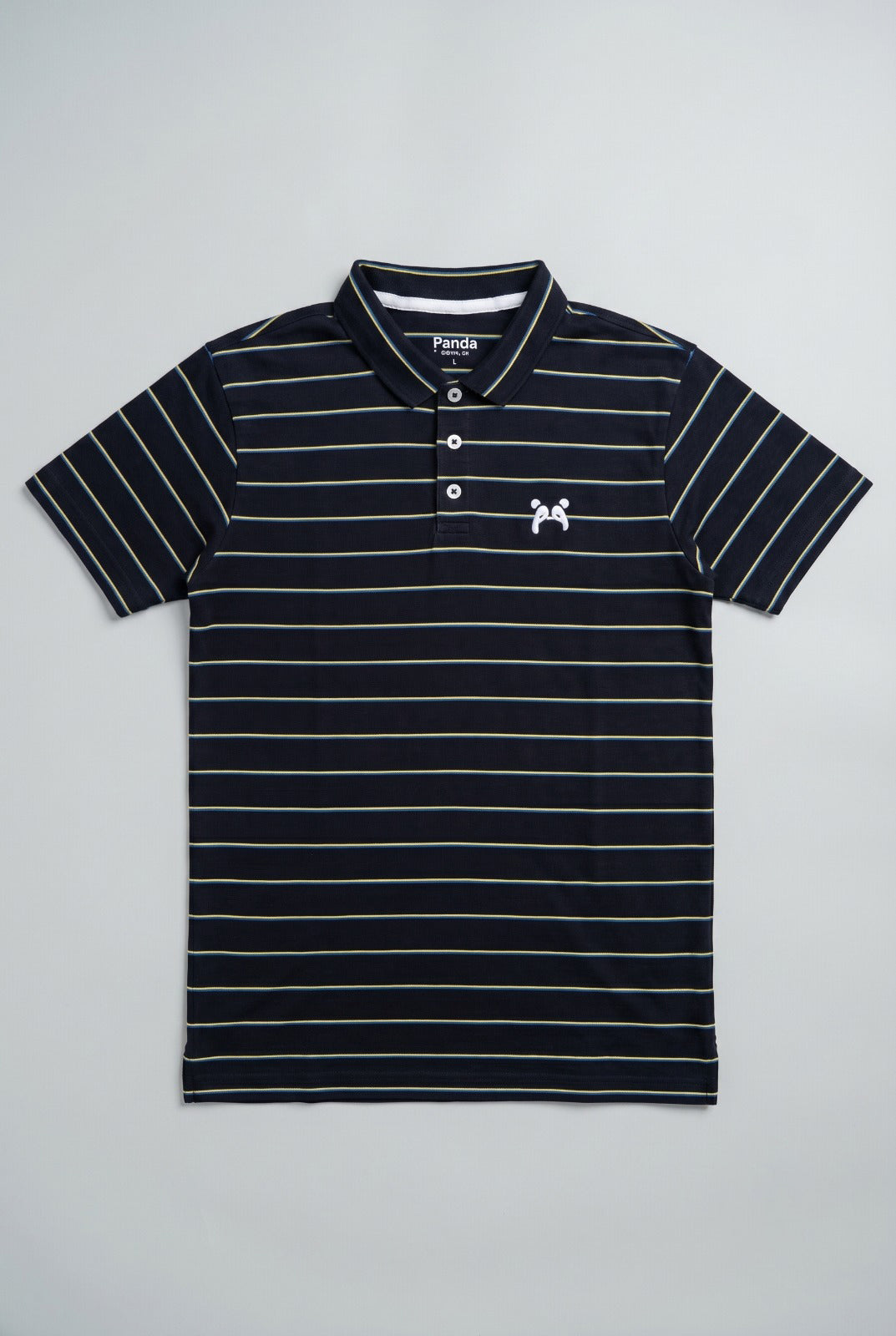 Black With Yellow Stripes Polo For Boys Main image
