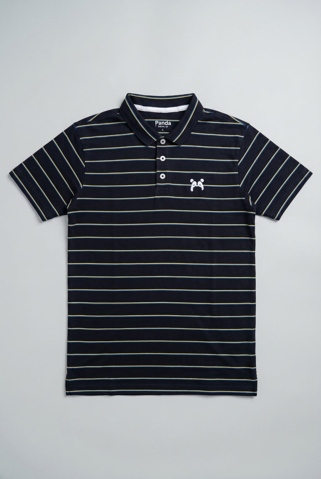 Black With Yellow Stripes Polo For Boys