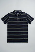 Black With Yellow Stripes Polo For Boys