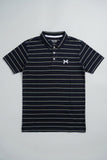Black With Yellow Stripes Polo For Boys
