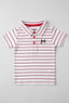 White With Red & Black Stripes Polo For Boys