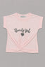 Baby Pink Beauty Girl Knot T-shirt Top For Girls