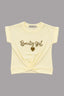 Yellow Beauty Girl Knot T-shirt Top For Girls