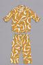 Brown Pattern Co-ord Ribbed Fabric Suit For Women