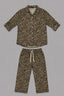 Cheetah Print Co-ord Ribbed Fabric Suit For Women