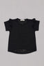 Black Burnout T-shirt Top For Girls