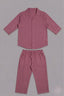 Pink Co-ord Ribbed Fabric Suit For Women