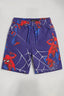 Blue Spiderman Print Cotton Fabric Shorts For Boys
