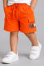 Orange Double Pocket Jersy Fabric Shorts