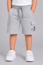 Hazel Grey Double Pocket Jersy Fabric Shorts