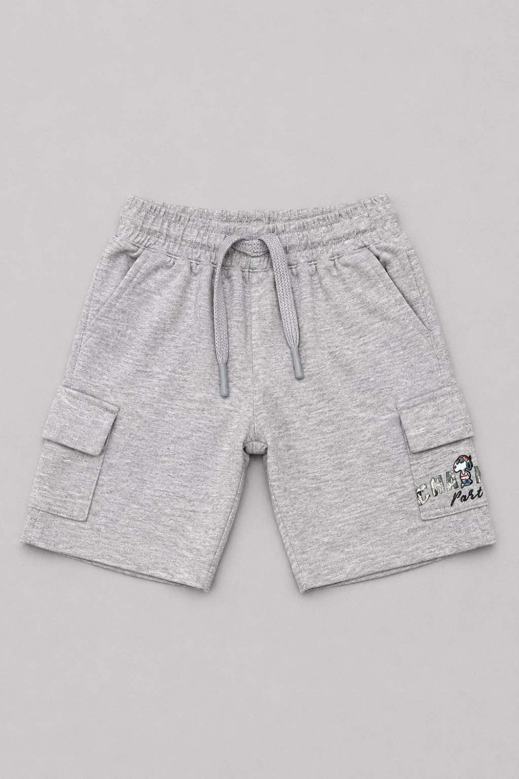Hazel Grey Double Pocket Jersy Fabric Shorts