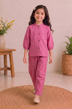 Blush Pink Plain Co-Ord Linen Fabric Suit