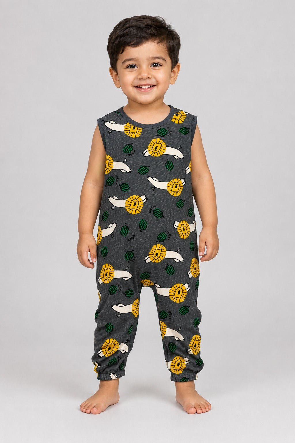 Grey Lion Full Body Romper