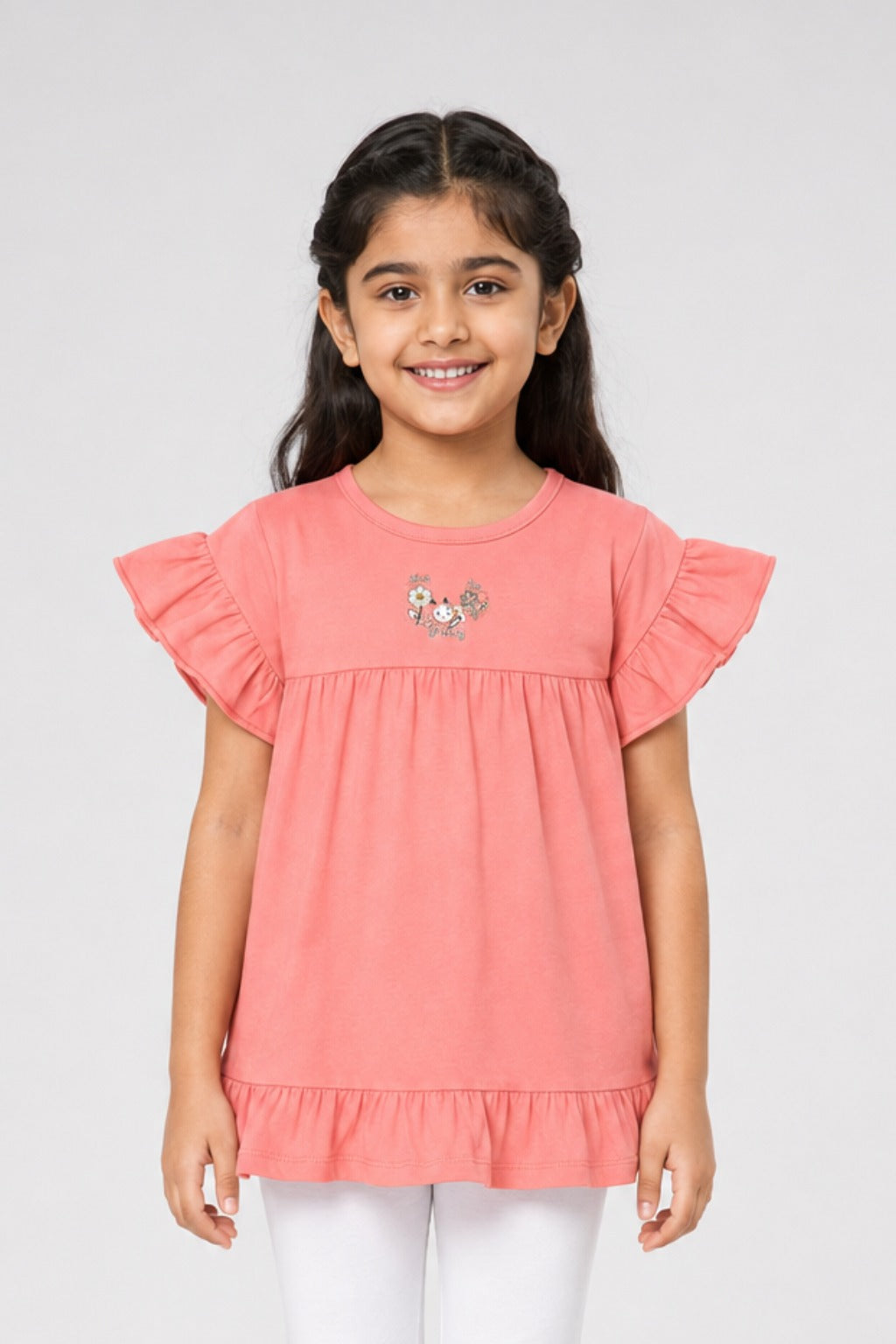 Pink Flowers T-shirt Top