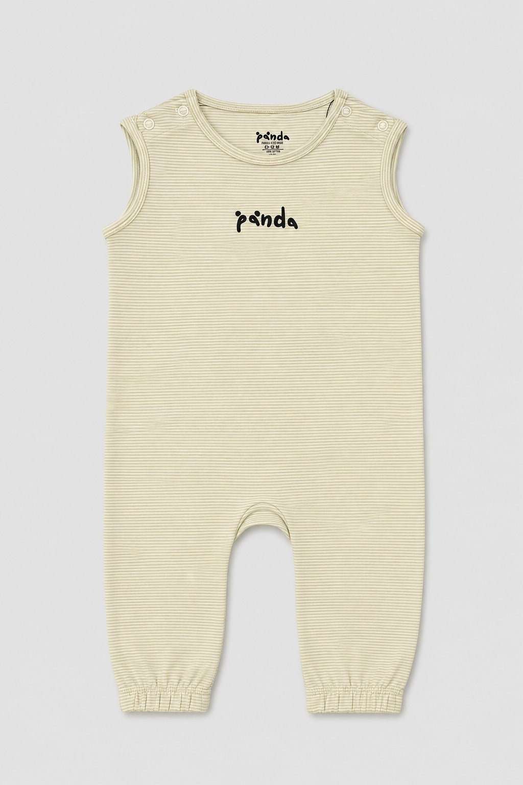Cream & White Stripes Full Body Romper Main image