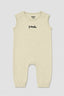 Cream & White Stripes Full Body Romper