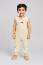 Cream & White Stripes Full Body Romper