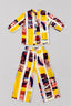 Multi Eagle Print Co-Ord Linen Fabric Suit