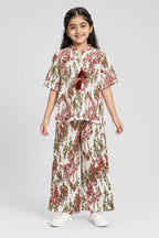 Red Dots Print Co-Ord Linen Fabric Suit