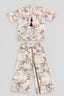 Purple Flowers Print Co-Ord Linen Fabric Suit