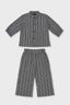 Black Lines Print Co-Ord Linen Fabric Suit