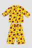 Yellow Strawberry Print Co-Ord Linen Fabric Suit
