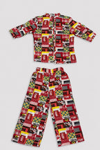 Multi Season Print Co-Ord Linen Fabric Suit