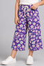 Purple Flowers Print Jersy Fabric Flapper