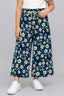 Blue Flowers Print Jersy Fabric Flapper