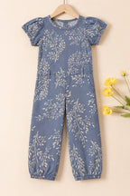 Blue Flowers Cotton Jump Suit