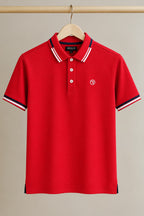 Plain Red Relax Fit Polo