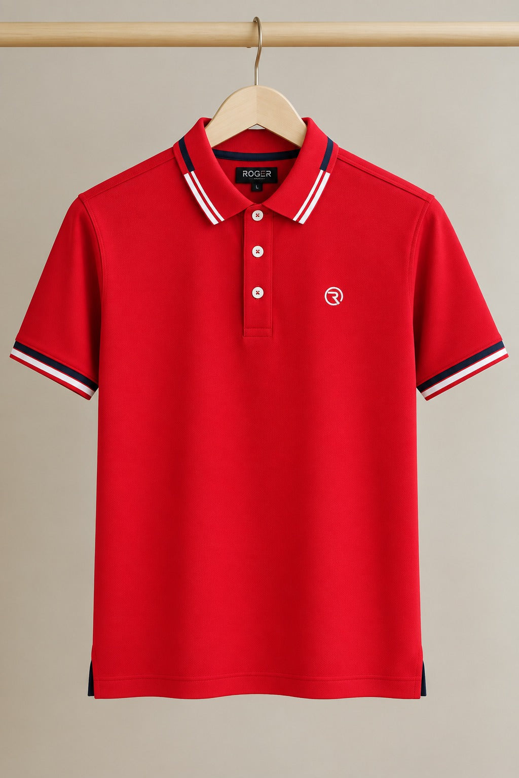 Plain Red Relax Fit Polo