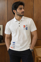 White Stastny Relax Fit Polo