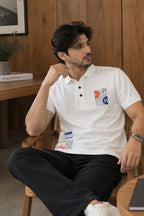White Stastny Relax Fit Polo