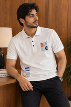 White Stastny Relax Fit Polo