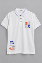 White Stastny Relax Fit Polo