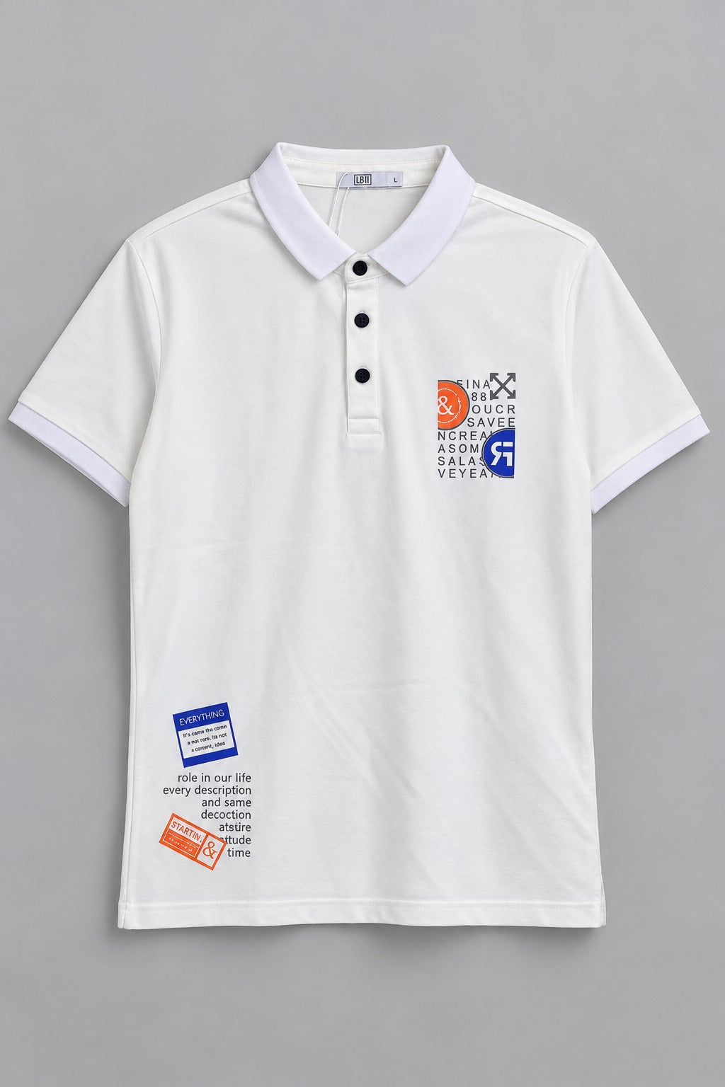White Stastny Relax Fit Polo