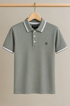 Grey PK Fabric Polo For Mens