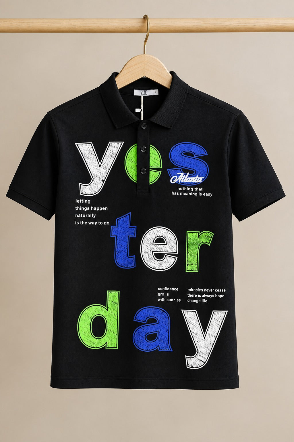 Black Yesterday Relax Fit Polo