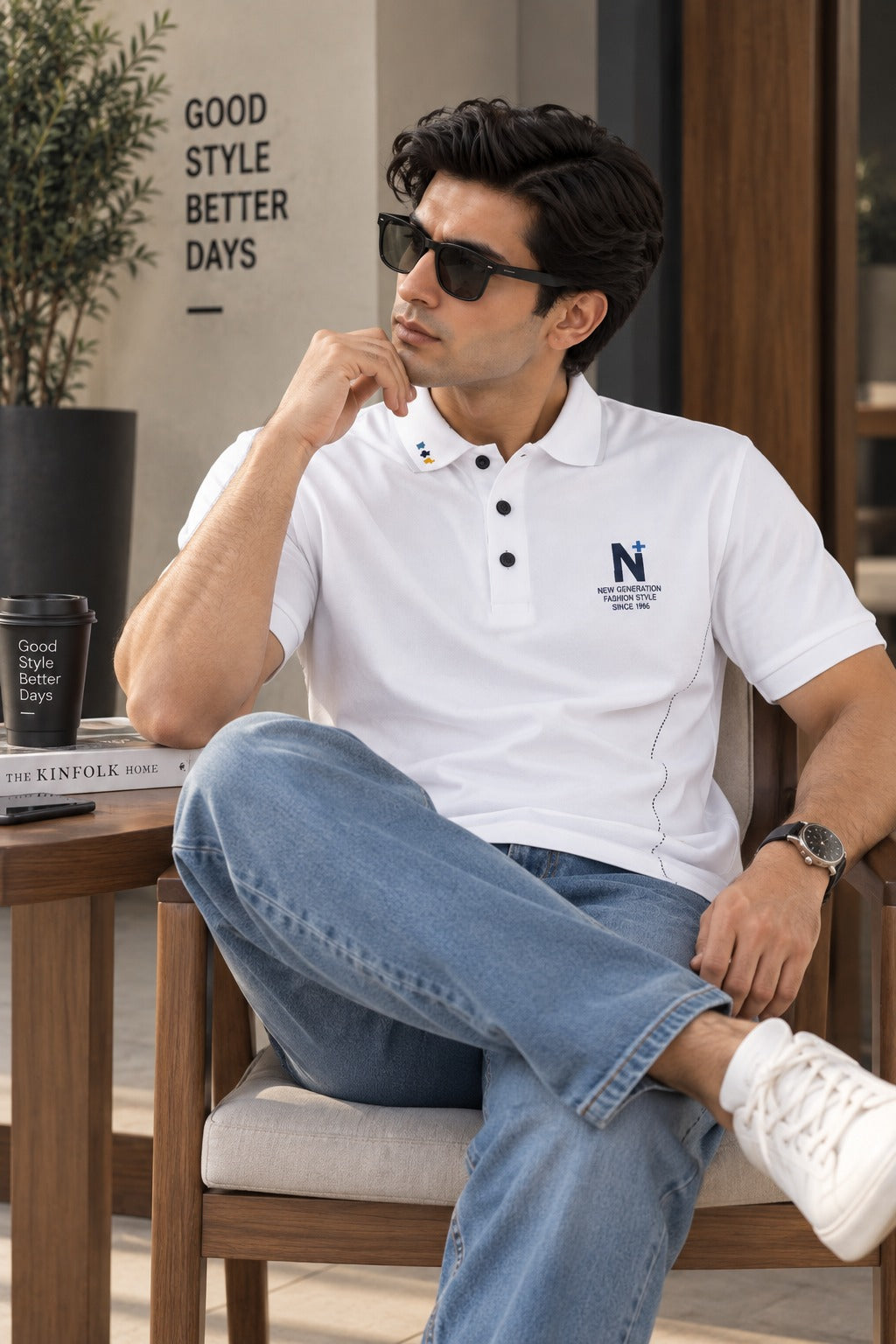 White N+ Relax Fit Polo