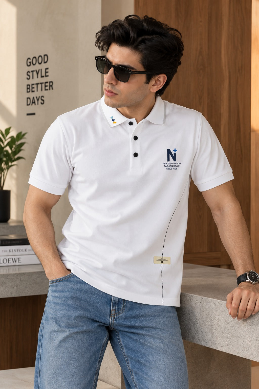 White N+ Relax Fit Polo