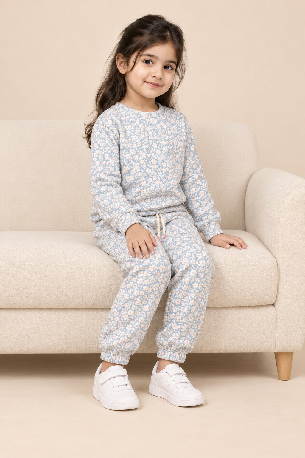 Blue Flowers Cozy Luxe Suit