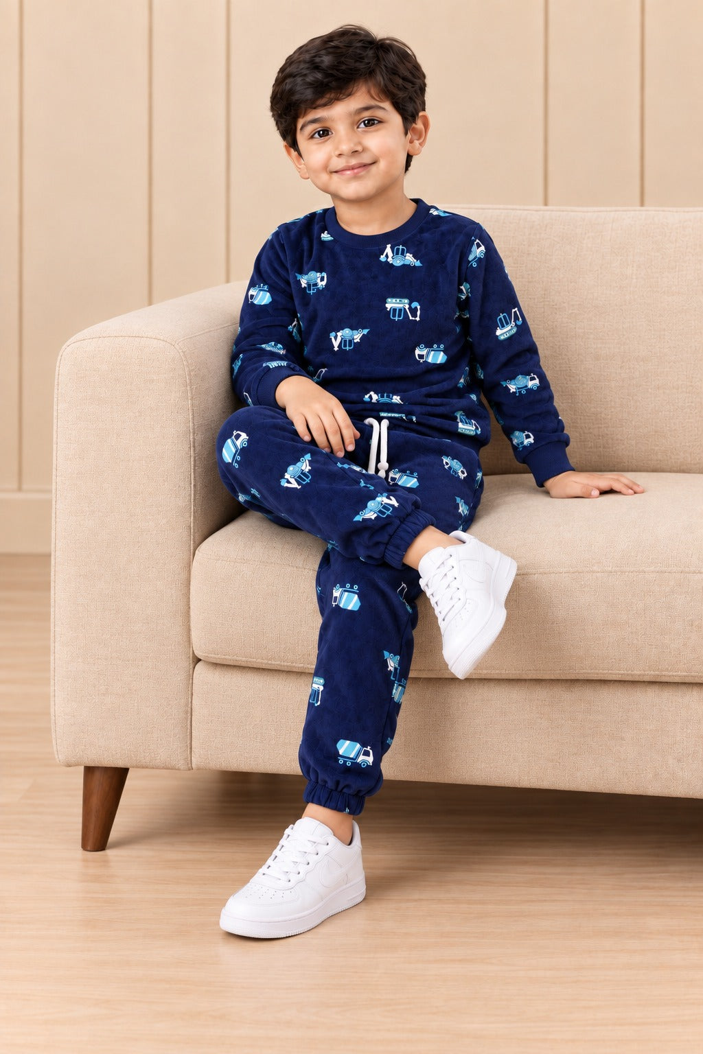 Navy Blue Trucks Cozy Luxe Suit