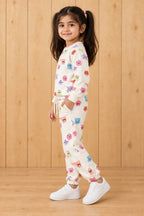 White Cartoons Cozy Luxe Suit