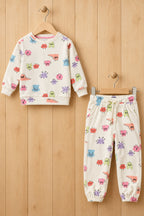 White Cartoons Cozy Luxe Suit