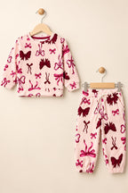 Pink Bow Cozy Luxe Suit