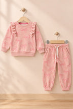Pink Fril Bow Cozy Luxe Suit