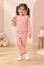Pink Fril Bow Cozy Luxe Suit