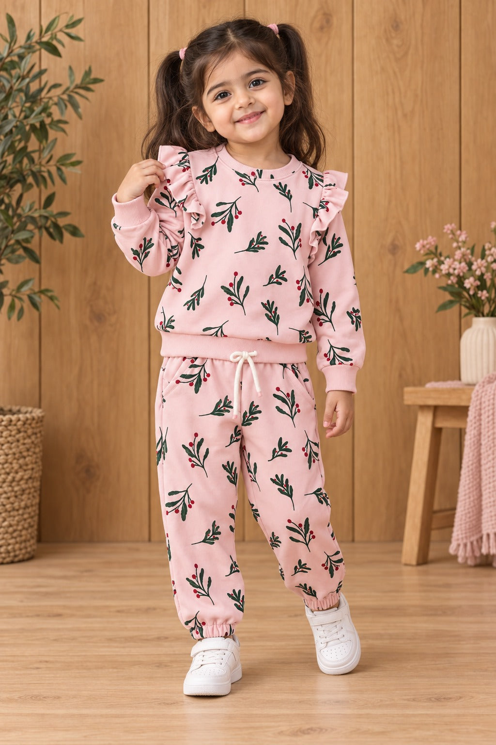 Pink Flower Cozy Luxe Suit