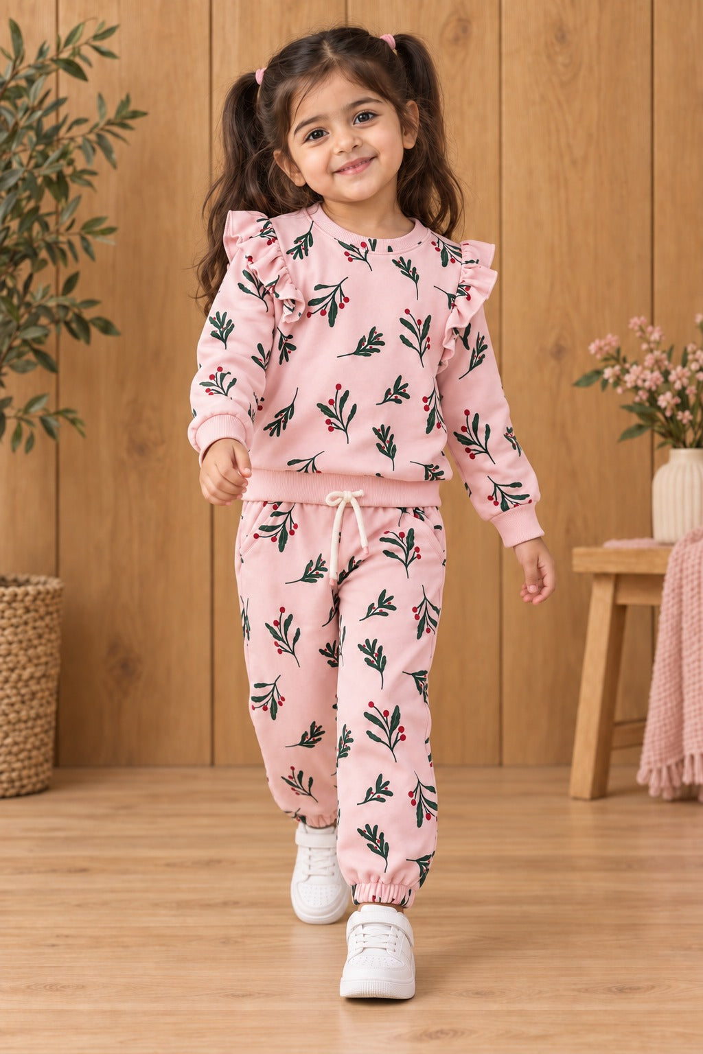 Pink Flower Cozy Luxe Suit